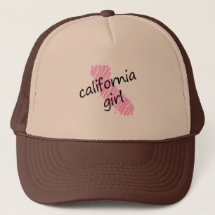 Casquette Fille de la Californie avec la carte griffonnée d
