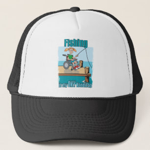 Casquette Fille en fauteuil roulant Pêche