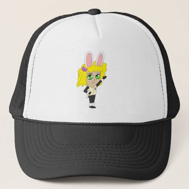 Casquette fille lapin chibi (Devant)