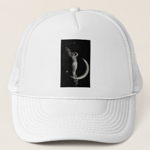 Casquette Fille Lune Art Nouveau vintage