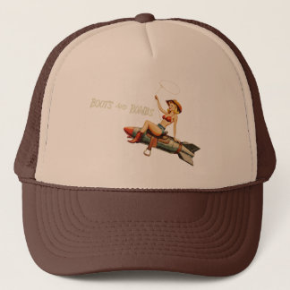 Casquette Fille Pinup d'Art du Nez avec Lasso