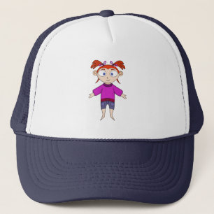 Casquette Fille portant des vêtements confortables et des co