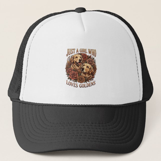 Casquette Fille qui aime simplement les roses pour chiens Go (Devant)