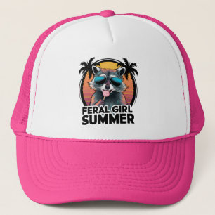 Casquette Fille sauvage du raton laveur Été Vintage amoureux
