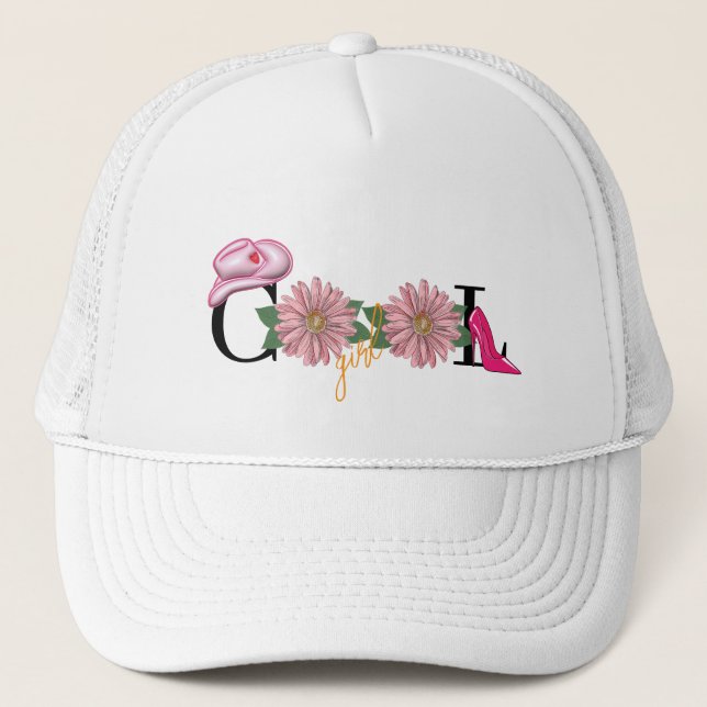 Casquette Fille Tendance Chaussures à Talons Hauts Fleuris & (Devant)