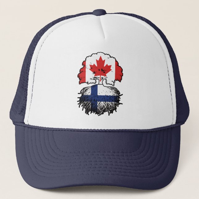 Casquette Finlande Finlande Canada Drapeau des racines de l' (Devant)