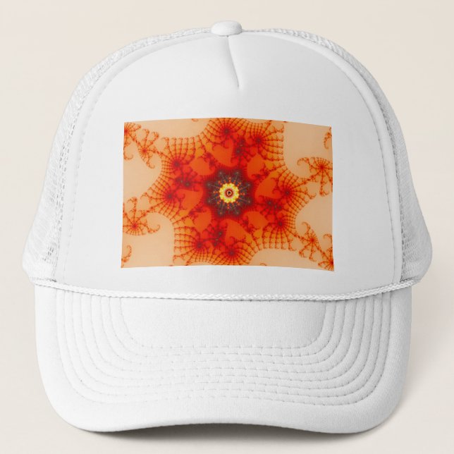 Casquette Fire Web - Art fractal (Devant)
