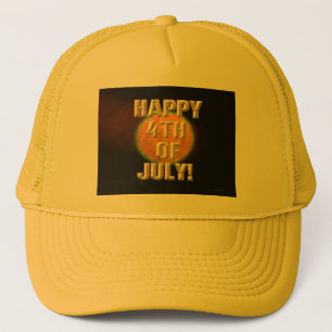 Casquette Fireworks 9 4 juillet chapeau de camionneur jaune