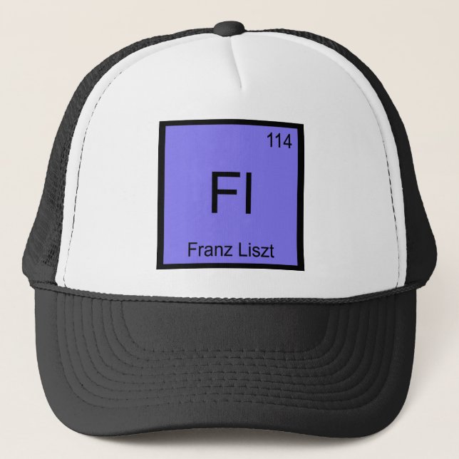 Casquette Fl - Franz Liszt Élément Chimique Symbole Composit (Devant)