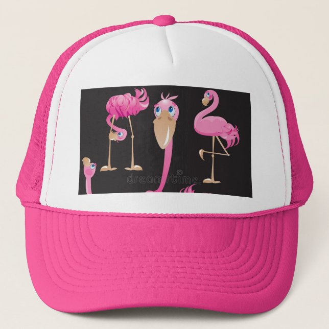 CASQUETTE FLAMANT ROSE CHAUD (Devant)