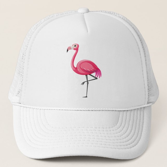 Casquette Flamant Rose de Style Cartoon (Devant)