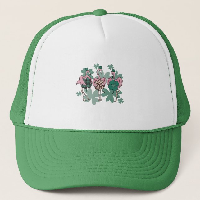 Casquette Flamant rose Jour de la Saint Patrick (Devant)