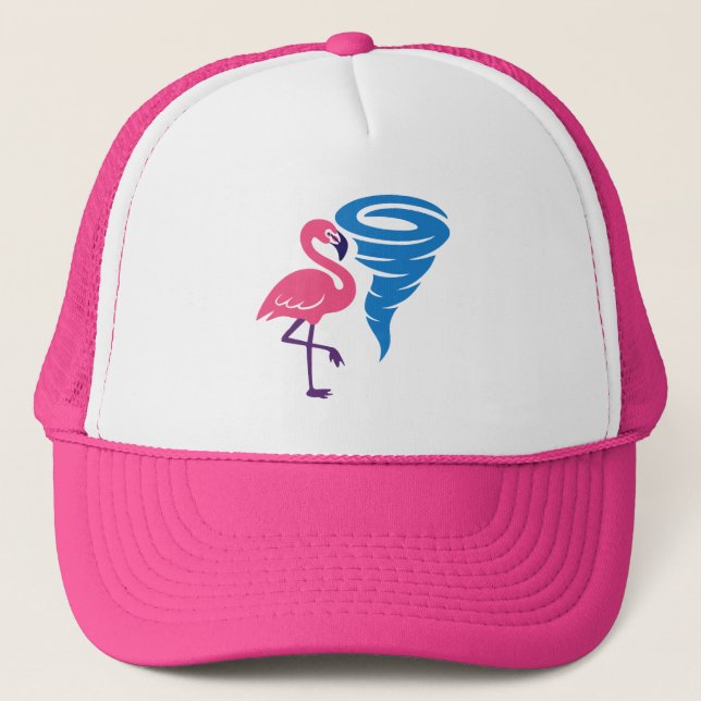 Casquette Flamant rose Tornado Bold Art Graphique moderne (Devant)
