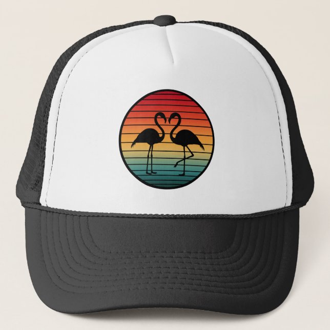 Casquette flamant rose vintage (Devant)