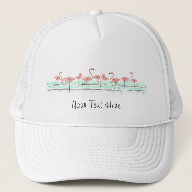 Casquette Flamants roses Ocean Line 'Text' chapeau de camion (Devant)