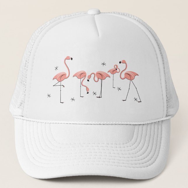 Casquette Flamants roses Stars groupe camionneur chapeau (Devant)