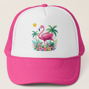 Casquette Flamingo rose tropicale/Floride