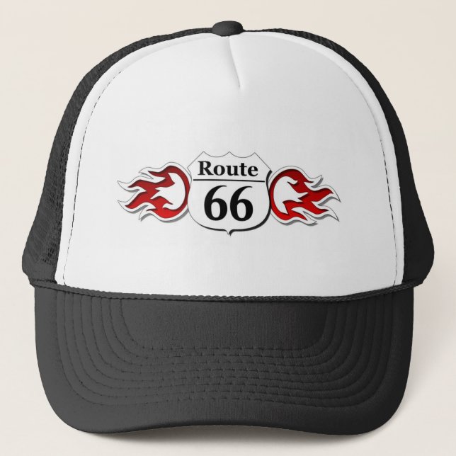 Casquette Flammes de l'itinéraire 66 (Devant)