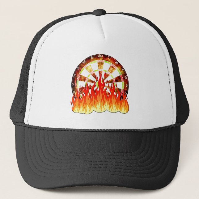 Casquette Flammes de tableau noir flamme Art Design (Devant)