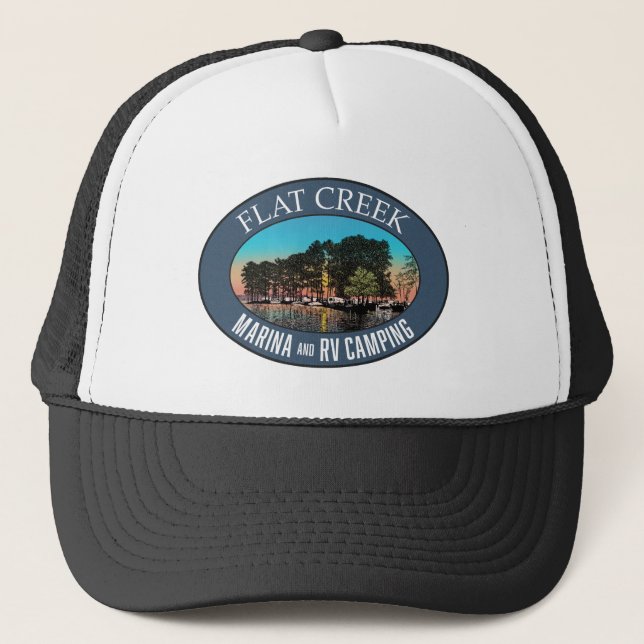 Casquette Flat Creek Marina et RV Camping Trucker Hat (Devant)