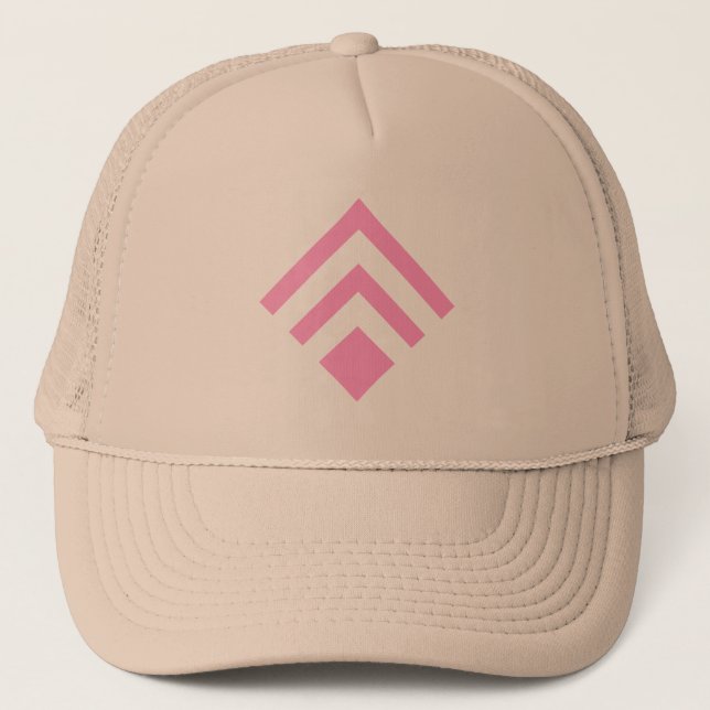 Casquette Flèche géométrique 02 - Rose (Devant)