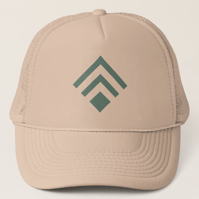 Casquette Flèche géométrique 02 - Vert océan (Devant)