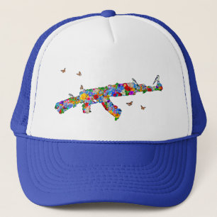 Casquette Fleur AK47 avec oiseaux et papillons