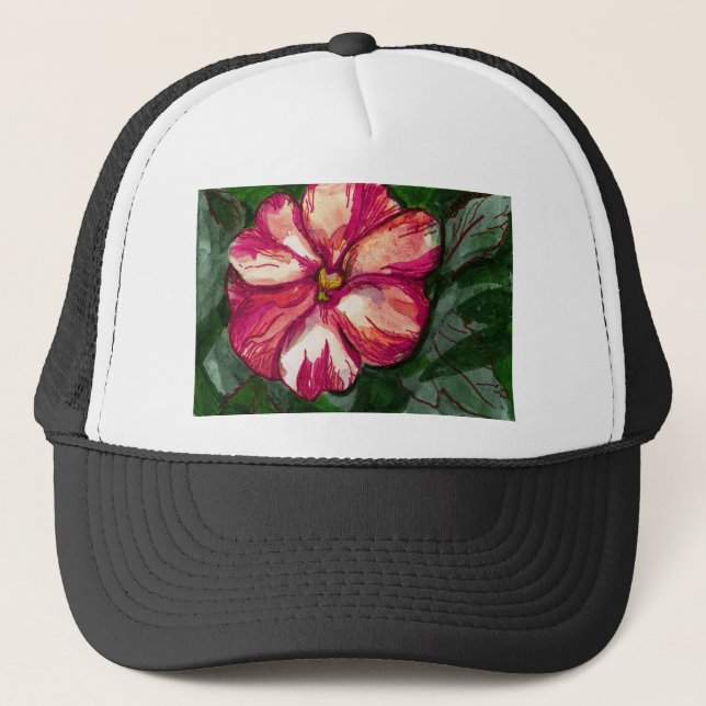 Casquette Fleur Balsam rose (Devant)