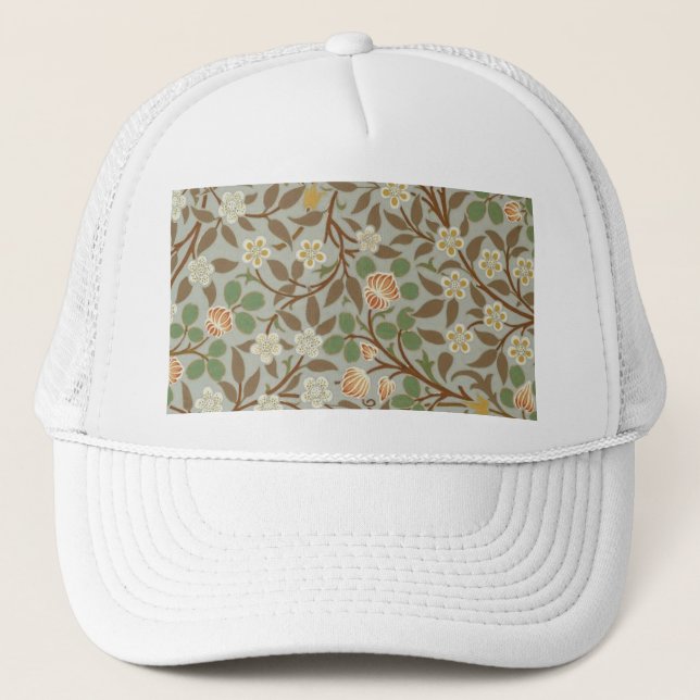 Casquette Fleur botanique de trèfle William Morris (Devant)