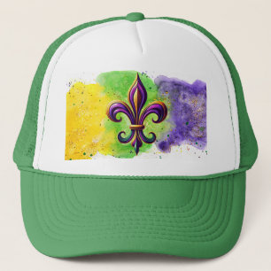 Casquette Fleur de lis colorée de Mardi Gras