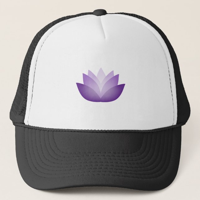 Casquette Fleur de Lotus violet clair intérieure (Devant)
