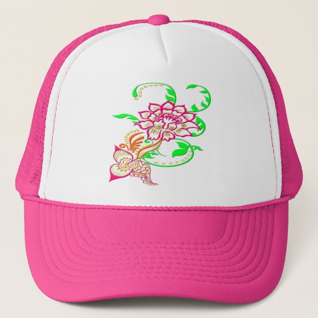 Casquette Fleur de tatouage (Devant)