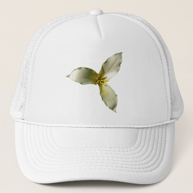 Casquette Fleur de Trillium blanc Fleur sauvage de printemps (Devant)