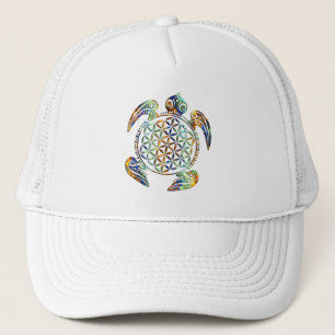 Casquette Fleur de vie / Blume des Lebens - couleur tortue