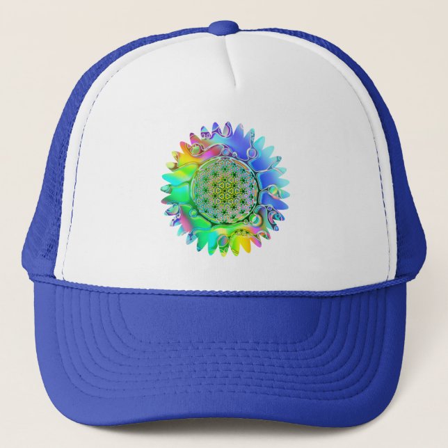 Casquette Fleur De Vie - Fleur Géométrique 5 (Devant)