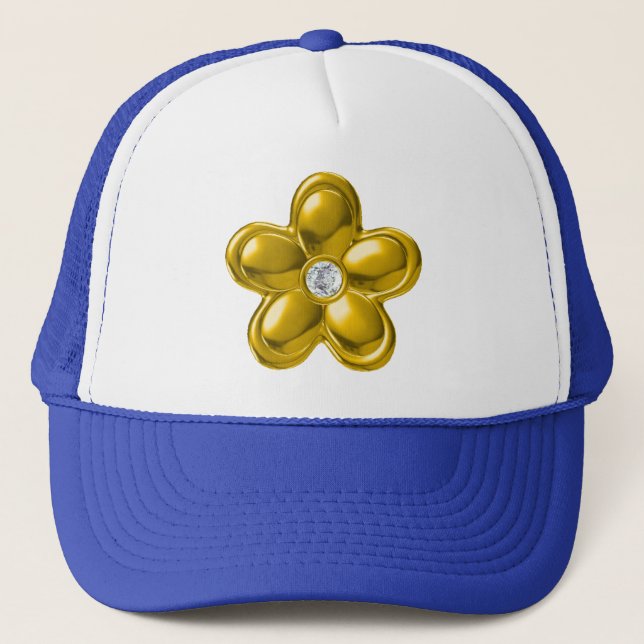 CASQUETTE FLEUR D'OR AVEC DIAMONDE (Devant)