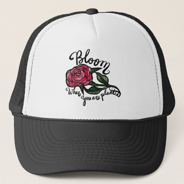 Casquette Fleur où vous avez planté Jardin rose rouge (Devant)