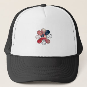 Casquette Fleur patriotique vintage vecteur conception de ch