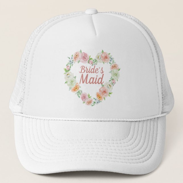 Casquette Fleur rose Flower Heart Wreath (Devant)
