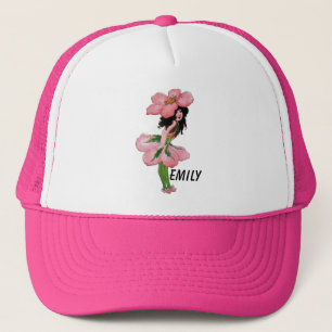 Casquette Fleur Rose sauvage Fleur mignonne Enfant Floral Fi