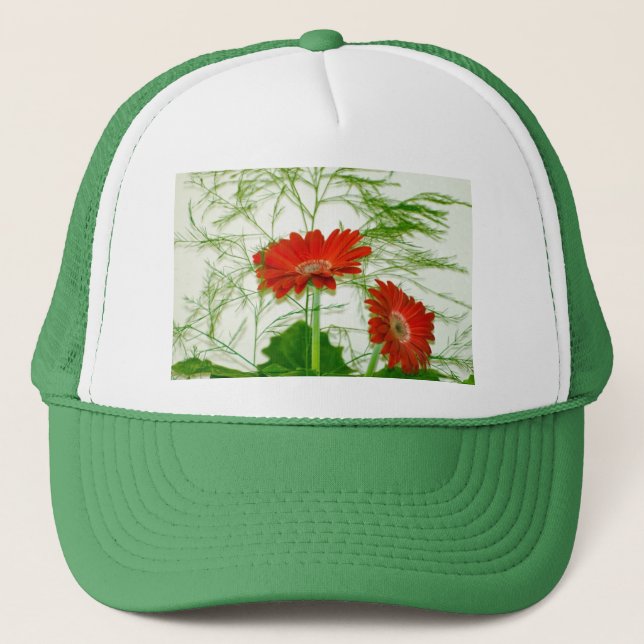 Casquette Fleur Rouge (Devant)