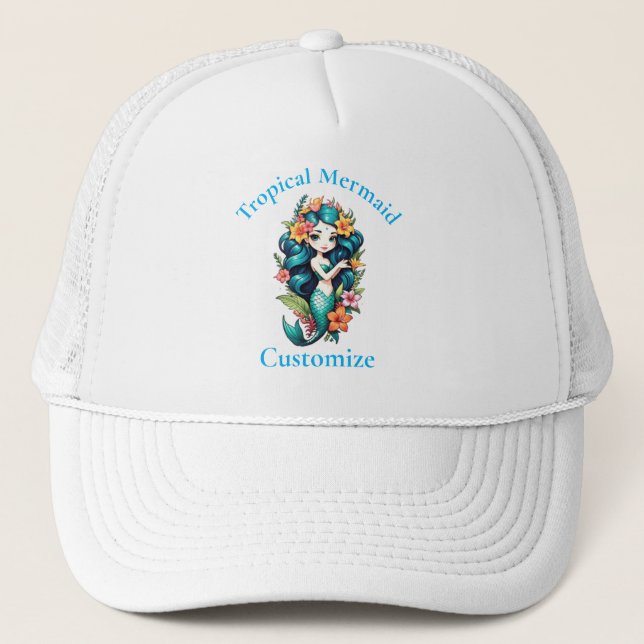 Casquette Fleur tropicale sirène de la Thunder_Cove (Devant)