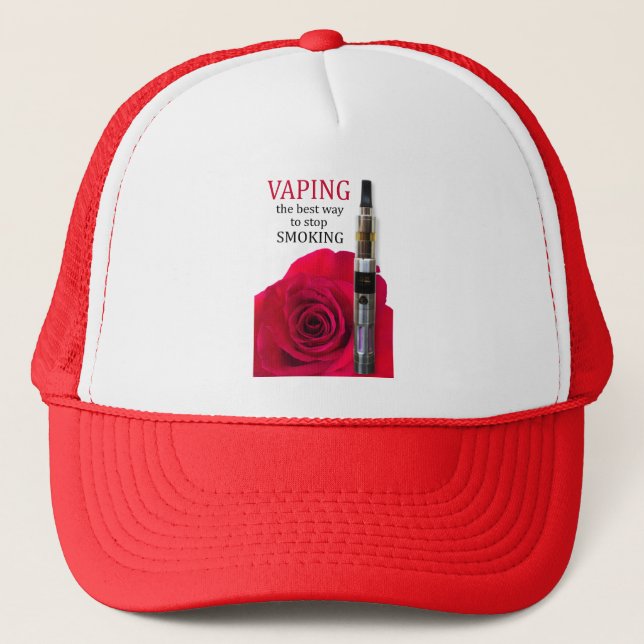 Casquette Fleur Vapeur et rose (Devant)