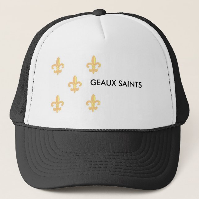 Casquette FleurdelisGoldonWhite 1, SAINTS de GEAUX (Devant)