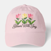 Fleurir de joie Tulipe rose jaune Floral Baseball
