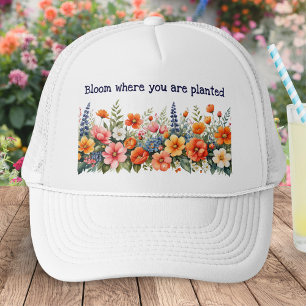 Casquette Fleurissez là où vous êtes planté Floral