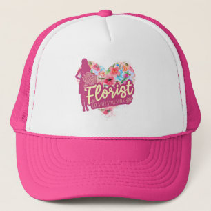Casquette Fleuriste Avec Coeur Vintage Jardin Design