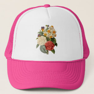 Casquette Fleurs anciennes, camélias et narcisses, Redoute
