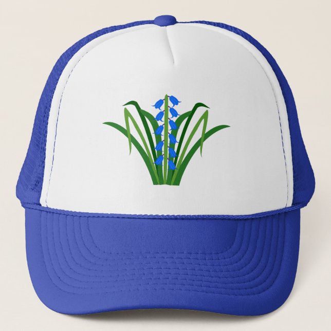 Casquette Fleurs de Jacinthe bleue Bébé Garçon Printemps (Devant)