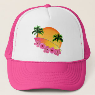 Casquette Fleurs de planche de surf et de ketmie